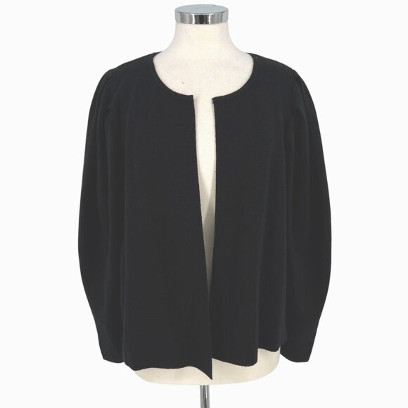 Express Black Puff Sleeve Open Cardigan Sweater Size XL - Picture 1 of 10